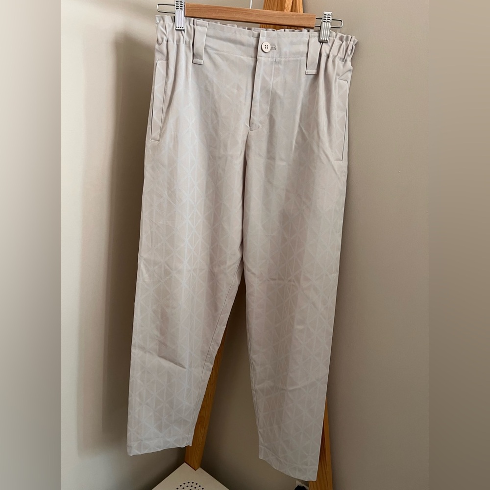 Issey Miyake beige bao prism print pants sz 2 small medium Japan